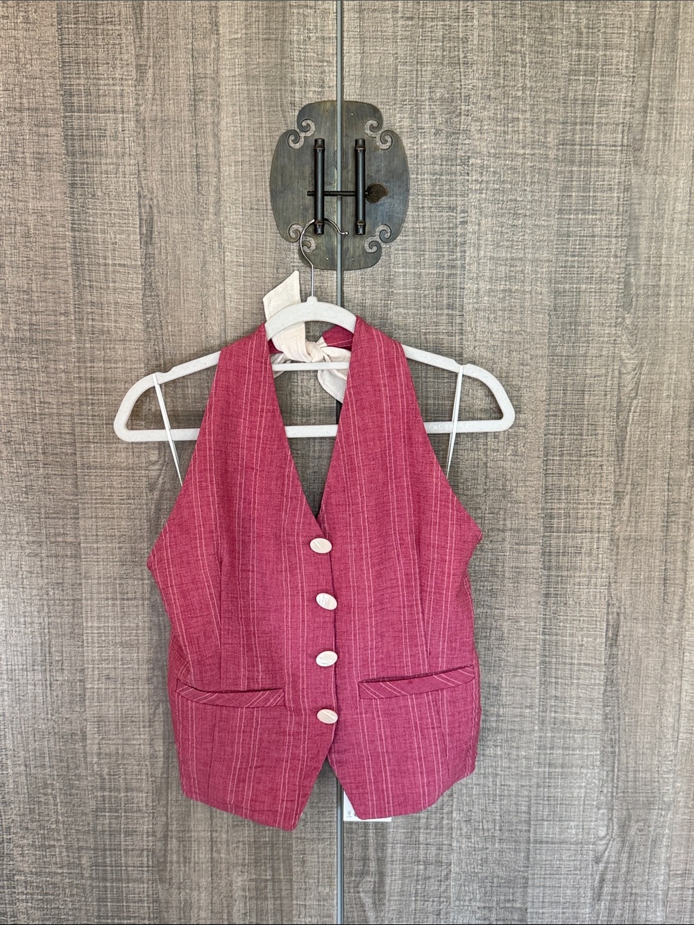 Zara Halter Vest with Button Front